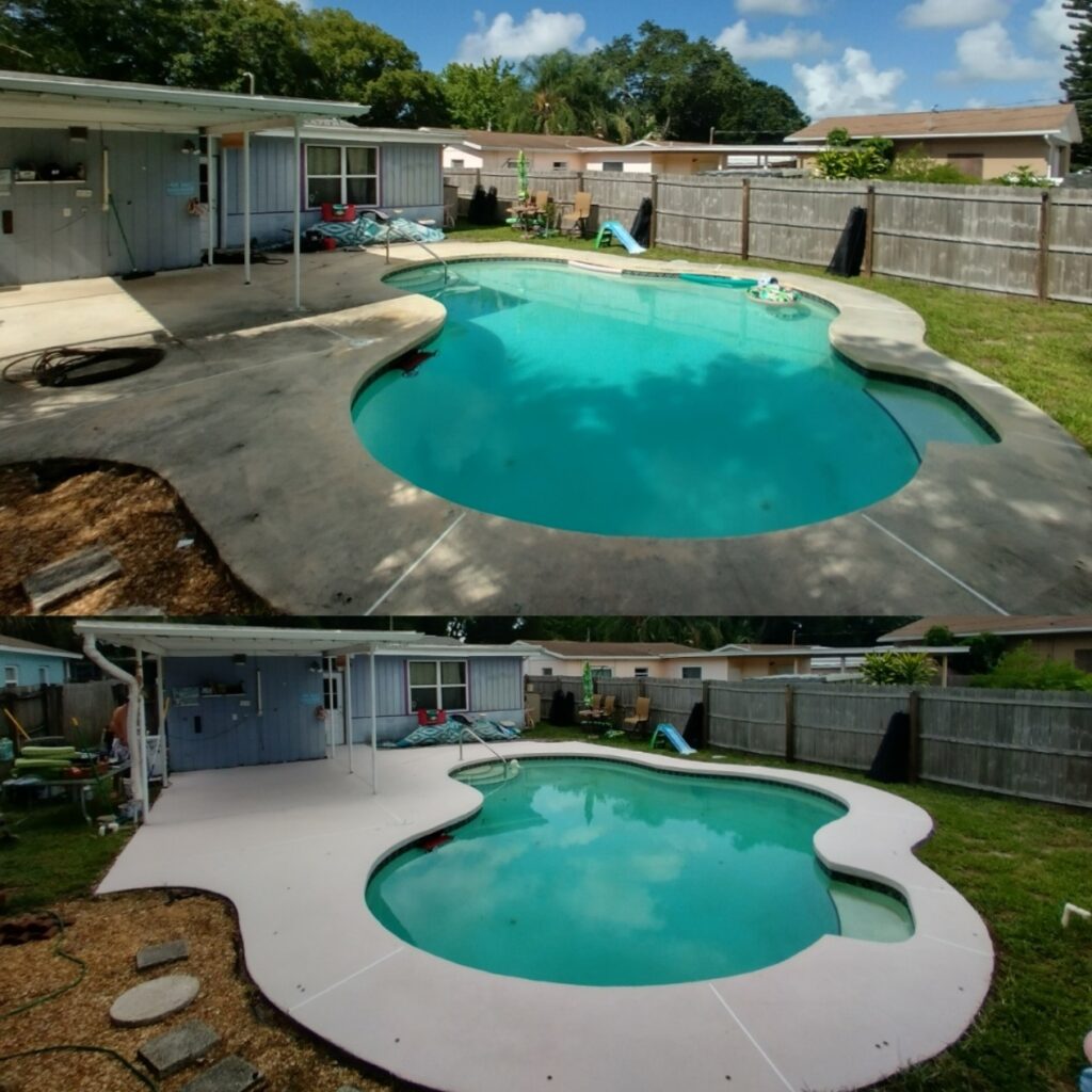 Before and After Pool Resurfacing